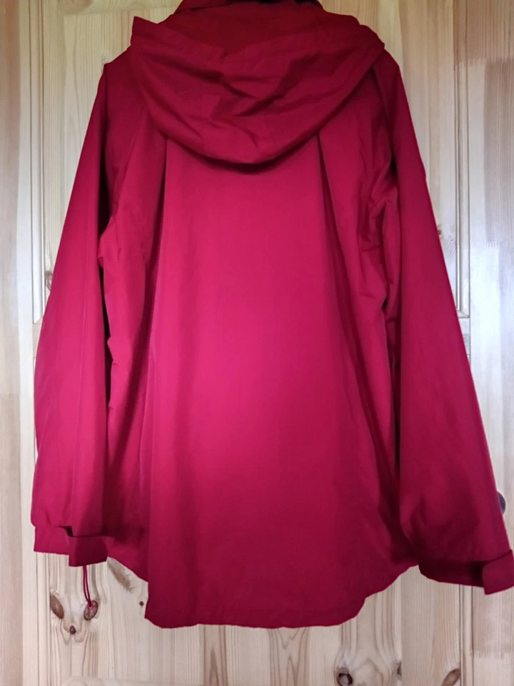 CHAPS 1/2 Zip Red Hoodie Nylon, Pockets hooded, Equestrian outdoor Size L ex con - Image 4 of 4