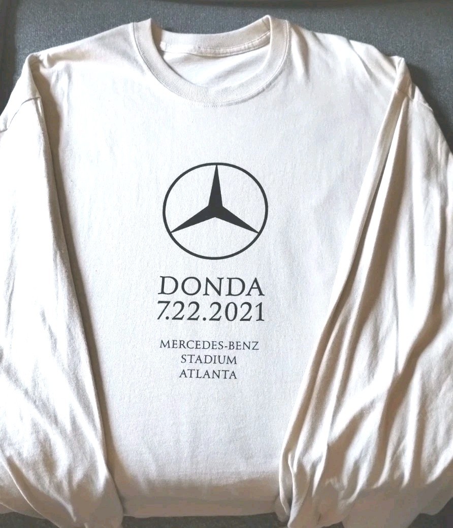 トップス DONDA Mercedes-Benz Long Tee 70-0528-4B Kanye West DONDA 7.22.2021 Atlanta - Mercedes Benz - Long Sleeve