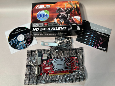 ASUS HD 5450 Silent 1GB DDR3 Radeon GPU   CIB Tested Working