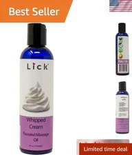 Whipped Cream Flavored Edible Massage Oil – Natural and Gentle for Couples 4 oz