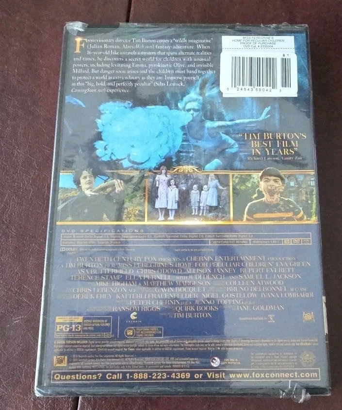 Miss Peregrine's Home For Peculiar Children (DVD) NEW Sealed Tim Burton Film - Image 2 of 3
