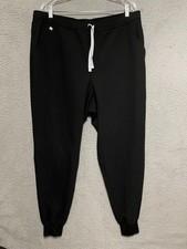 FIGS Men's Short Tansen Technical Jogger Scrub Pants Size 2XL Black PO 3308