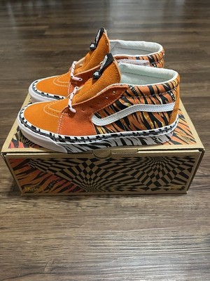 VANS Aries OG Sk8-Mid Lx Men Sz 5 Tiger Bright Orange VN0A4BVC9WW