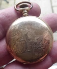 WALTHAM  GENTS GOLD PLATED 25 YEAR PLATE ANTIQUE GENTS  POCKET WATCH WORKING