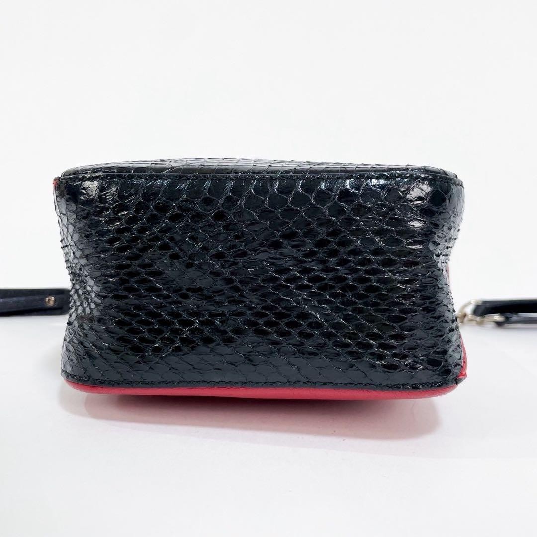 Jimmy Choo 2WAY Python Pattern Leather Shoulder B… - image 4