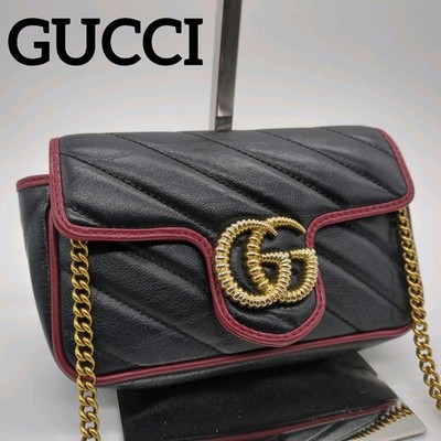 Gucci GG Marmont Quilted Chain Shoulder Bag, Authentic, Used