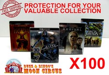 100x 4K UHD WITH SLIPCOVER SIZE 4K2 - CLEAR PLASTIC BOX PROTECTOR SLEEVE