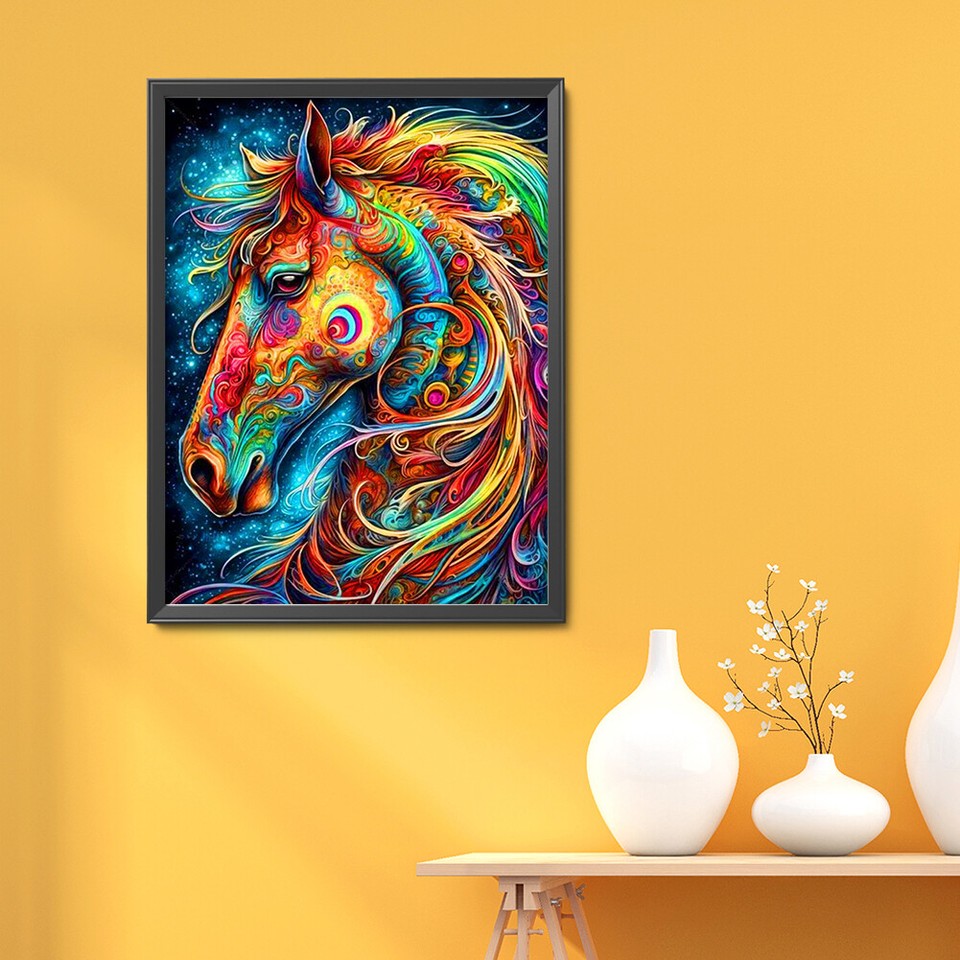 Full Embroidery Ecocotton Thread 11CT Printed Horse Cross Stitch Kit