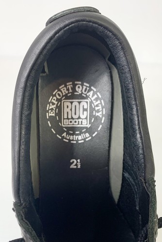 ROC Boots Australia Boys Girls Black School Shoes Size 2.5 Lace Up With Tags - Picture 18 of 18