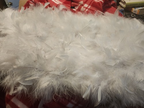 White Swan Design Feather Stole 6 ft long Stunning $150 OBO - Picture 7 of 8