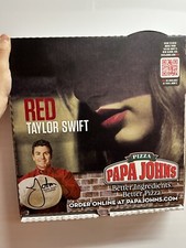 Taylor Swift Red Album 2012 Papa John’s Pizza Box Rare Unused Collector’s Piece
