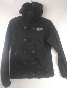 Burton Helsinki Fitted Hooded Ski Snowboard Jacket Coat Size Medium Black | eBay
