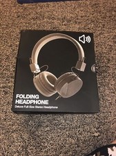 Sentry FOLDING HEADPHONES DELUXE FULL SIZE STEREO HEADPHONES - MODEL HM775BK NIB