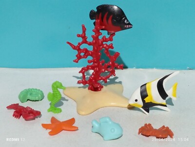 PLAYMOBIL MARINE FIGURES FISH PLANT AQUARIUM