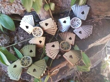 Metal Fidget Spinner Playing Cards, Ace,Black Jack Luck Charm, Adults Kids Toys 