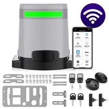 Blütezeit Sliding Gate Opener 1400LB WiFi&Solar Power&Battery Backup(Motor Only)