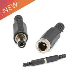 10PCS DC Power Connector Set, 5.5x2.1mm Female/Male Plug Jack Socket Adapter