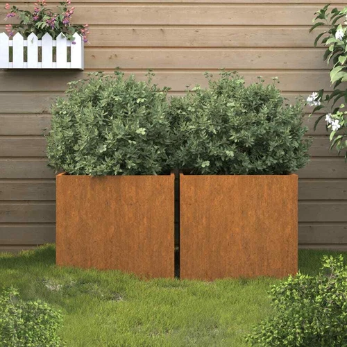 Planter Stand Garden Raised Bed for Vegetables Flowers Herbs Corten Steel vidaXL