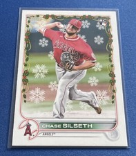 2022 Topps Holiday #HW148 Chase Silseth RC Los Angeles Angels