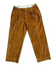Orvis Pleated Corduroy Pants Trousers Mens Size 36x28.5 Straight Relaxed Classic
