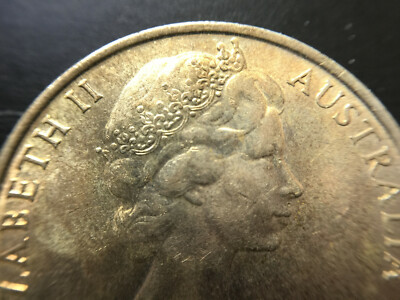 1966 Australia Silver Coin 50 Cent Top Toning Ebay