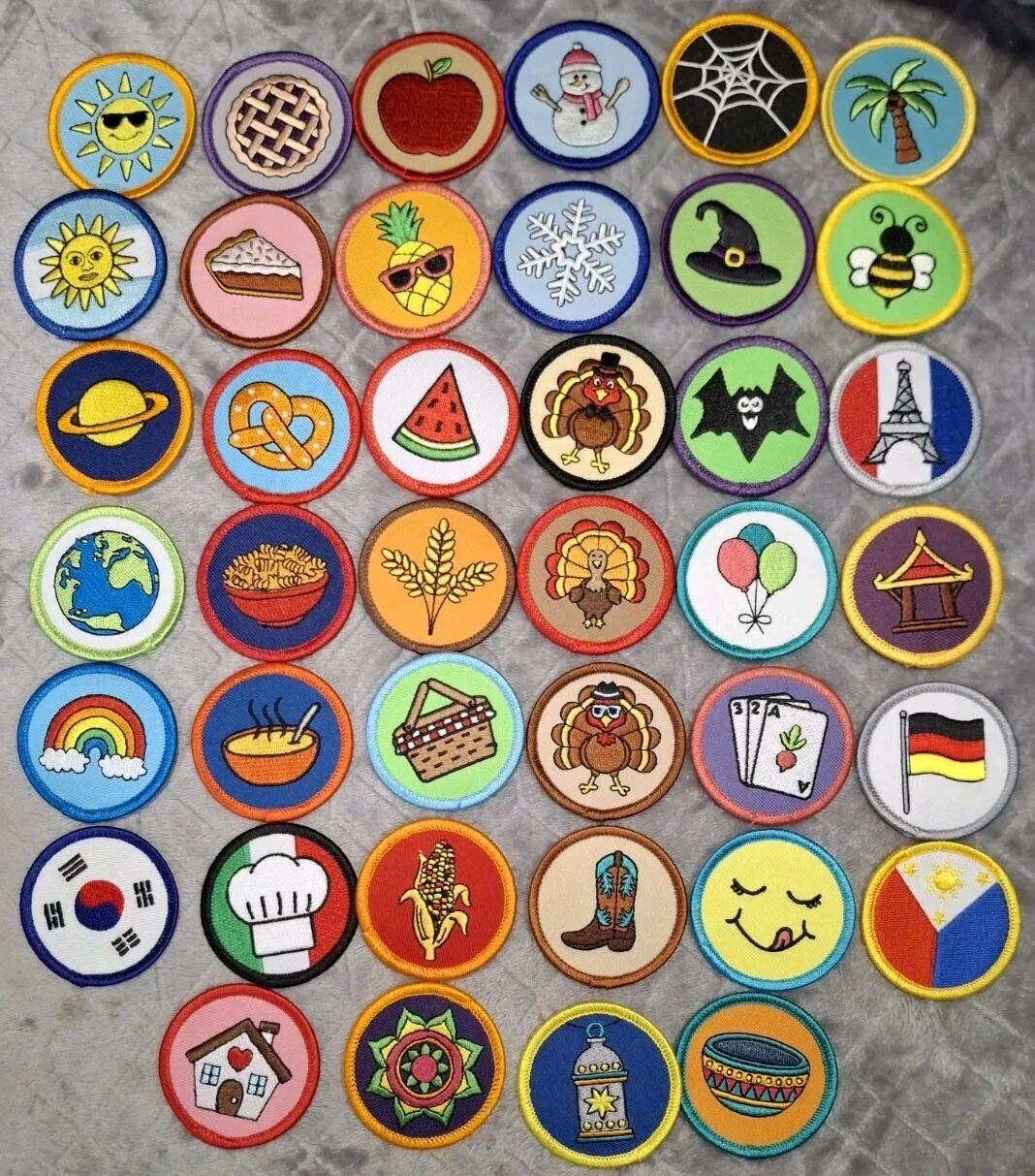Merit Patches Badges Achievement Award 40pc Lot Voluntering Embroidered