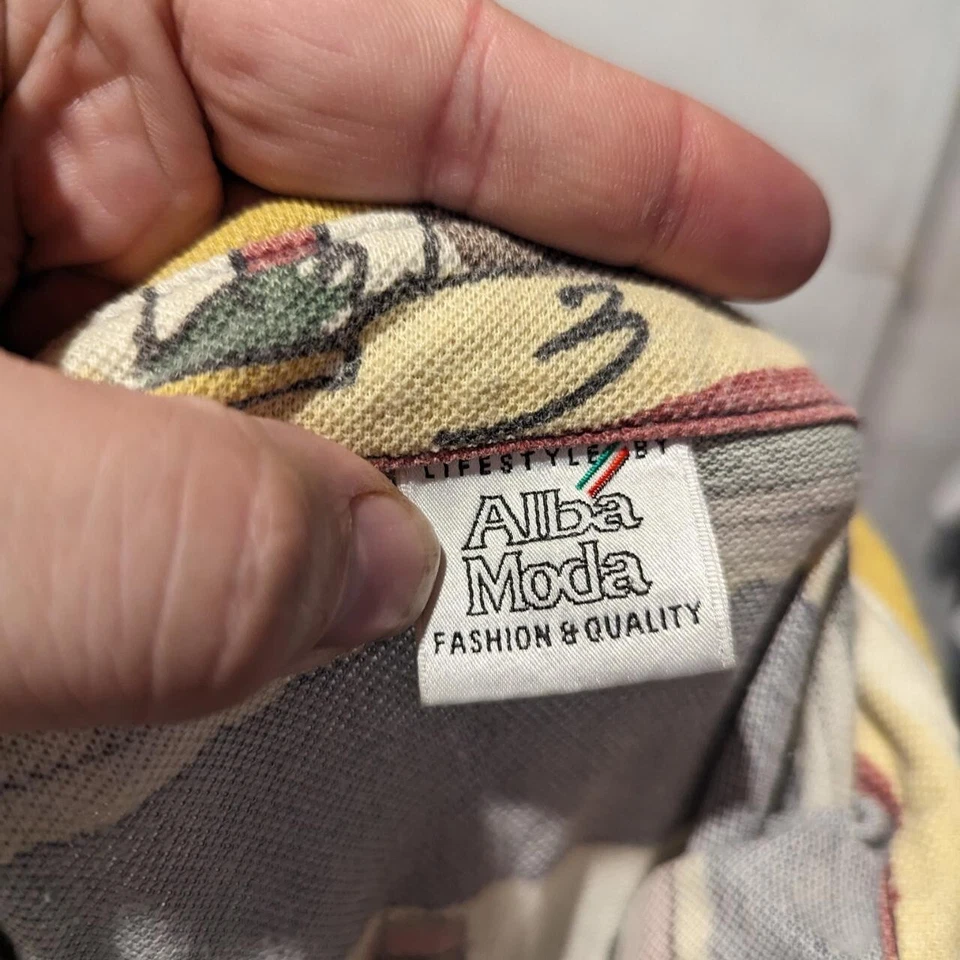 ALBA MODA Polo Shirt Vintage Short Sleeve Mens M boxy - Image 3 of 4