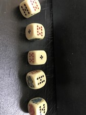 Poker Dice, Set of 5, Great for Travel