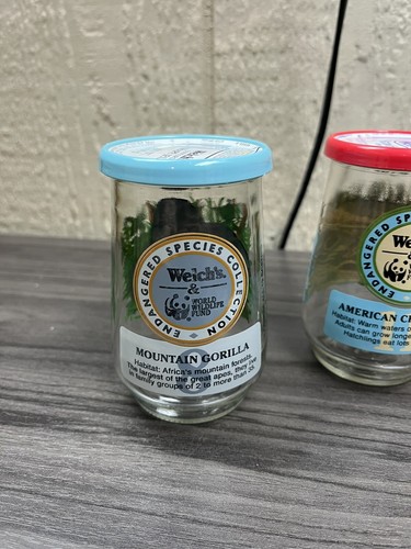 3 Vintage Welch's World Wildlife Fund Endangered Species Jelly Jar Juice Glasses - Picture 5 of 7