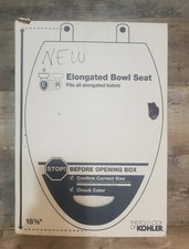 KOHLER K-4694-0 Molded-Wood w. Color-Matched Plastic Hinges Toilet Seat, White