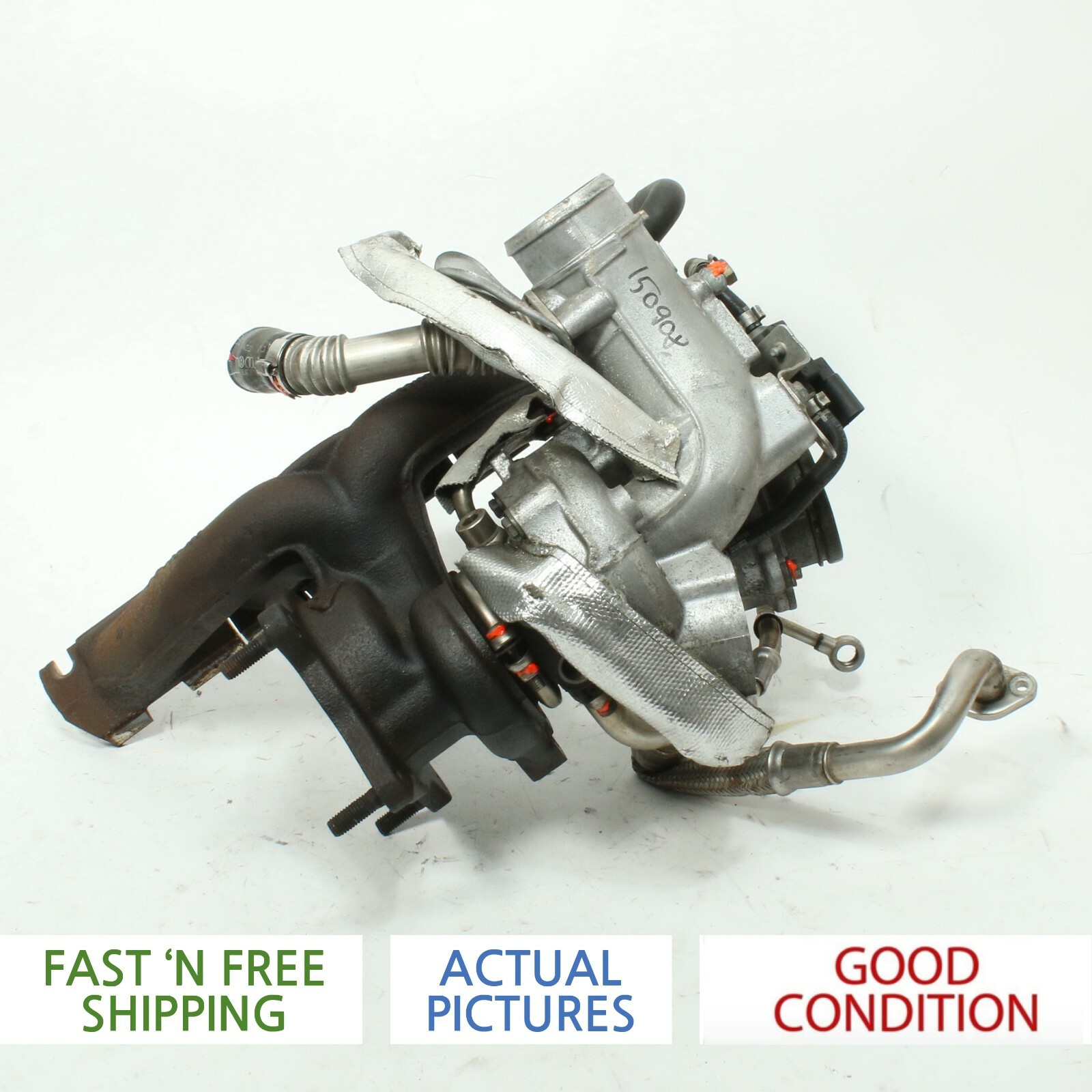 2006 Audi A3 2.0t 8pa #2 Turbo Charger W / Exhaust Manifold OEM 
