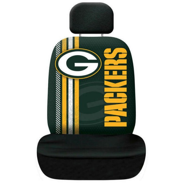 Green Bay Packers Rally Design Seat Cover NFL Car Truck Seatbelt Bucket