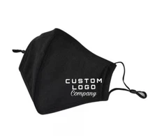 Custom Face Mask Logo Washable Reusable Cotton Adjustable Company 