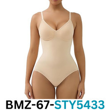 SHAPERX Women's Tummy Control Shapewear Seamless Briefs Body Shaper, Beige, S-XL