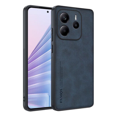 For Redmi Note 14 4G 14Pro+ Nubuck Leather Fabric Rubber Coated Hard case cover