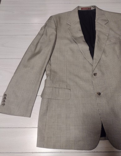 Nordstrom Mens Blazer Sport Coat Two Button Casual Jacket 44L Silk Wool Suit - Picture 4 of 15