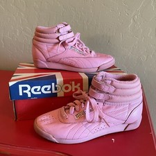 Vintage Reebok Pink High Top Womens Size 5.5 Basketball Sneakers Shoes Retro