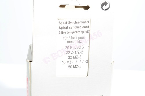 METZ MZ-5534 - 36-52 COILED PC CORD FOR 32CT SERIES FLASHES NOS - Picture 3 of 3