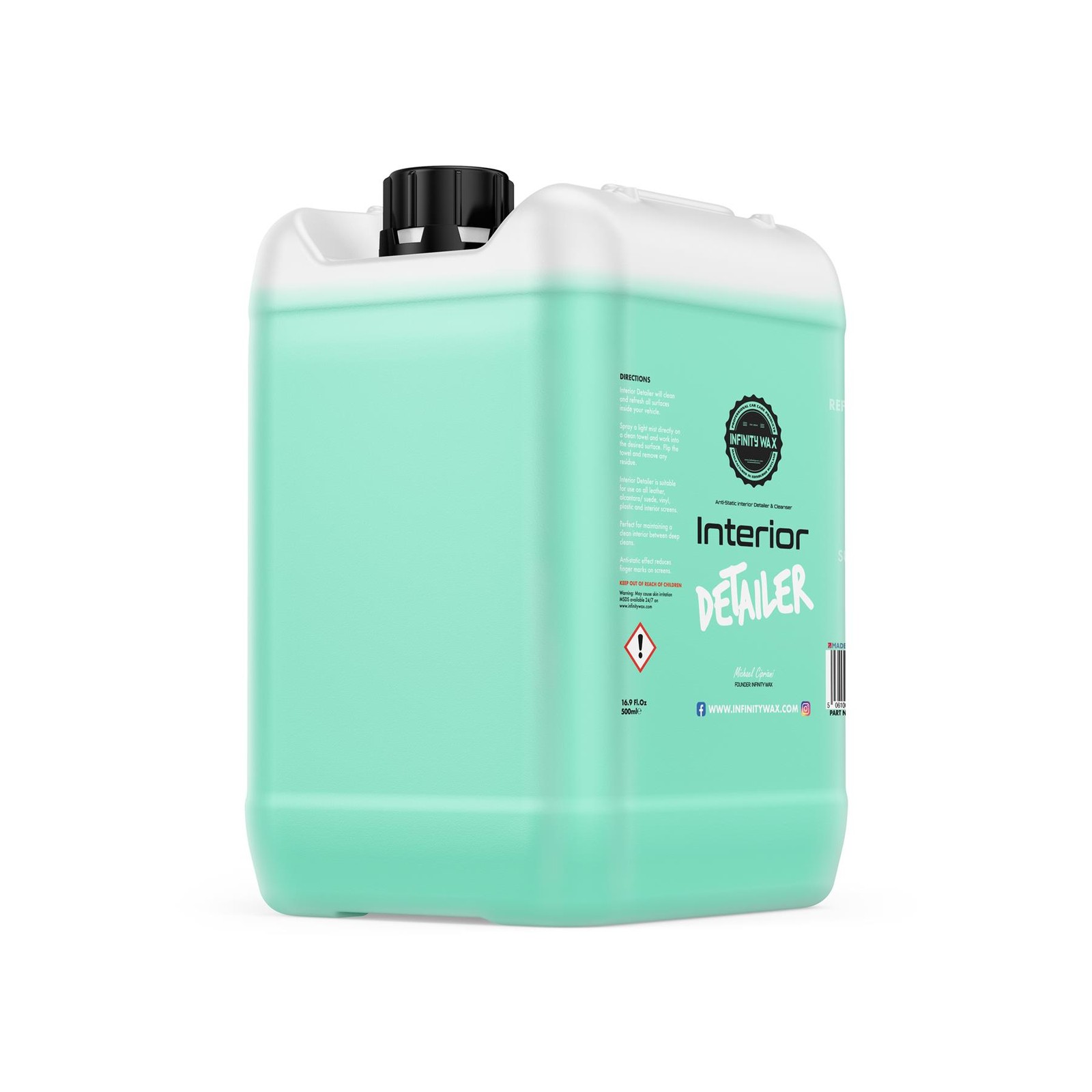 Infinity Wax Interior Detailer Anti-Static Valeting Cleaner Spray 5L ICLRID5L