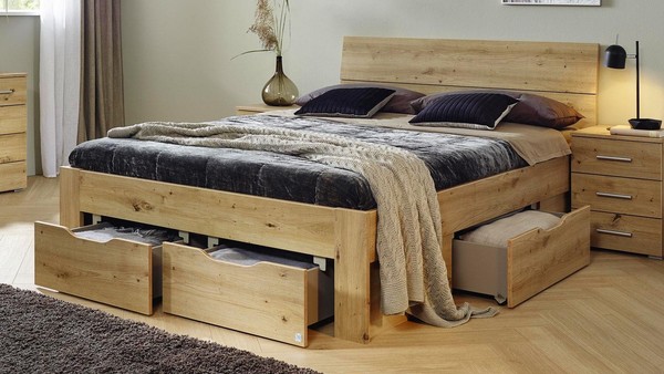 Bett Doppelbett Flexx In Eiche Artisan Dekor Inkl. BettschubkäSten 180X200 Cm-image