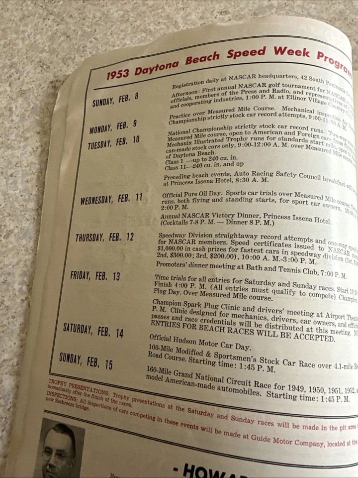 Programa anual de carreras de invierno Golden Anniveray Daytona Beach Classics 1903-1953 Foto 4 de 4