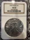 🔥2002 $1 American Silver Eagle 1 oz NGC MS69 Beautiful Coin Encapsulated