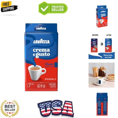 Crema e Gusto Ground Coffee, Medium Roast, Arabica and Robusta Blend, 8.8 oz ...
