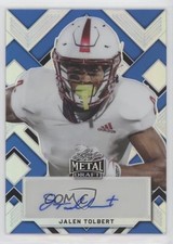 2022 Leaf Metal Draft Portrait Blue Prismatic 30/30 Jalen Tolbert Auto a8x