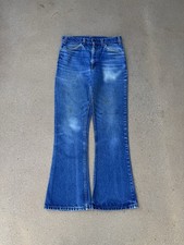 Vintage 80  s Levi  s 646 Orange Tab Bellbottom Flare Faded Denim Jeans Size 29x29