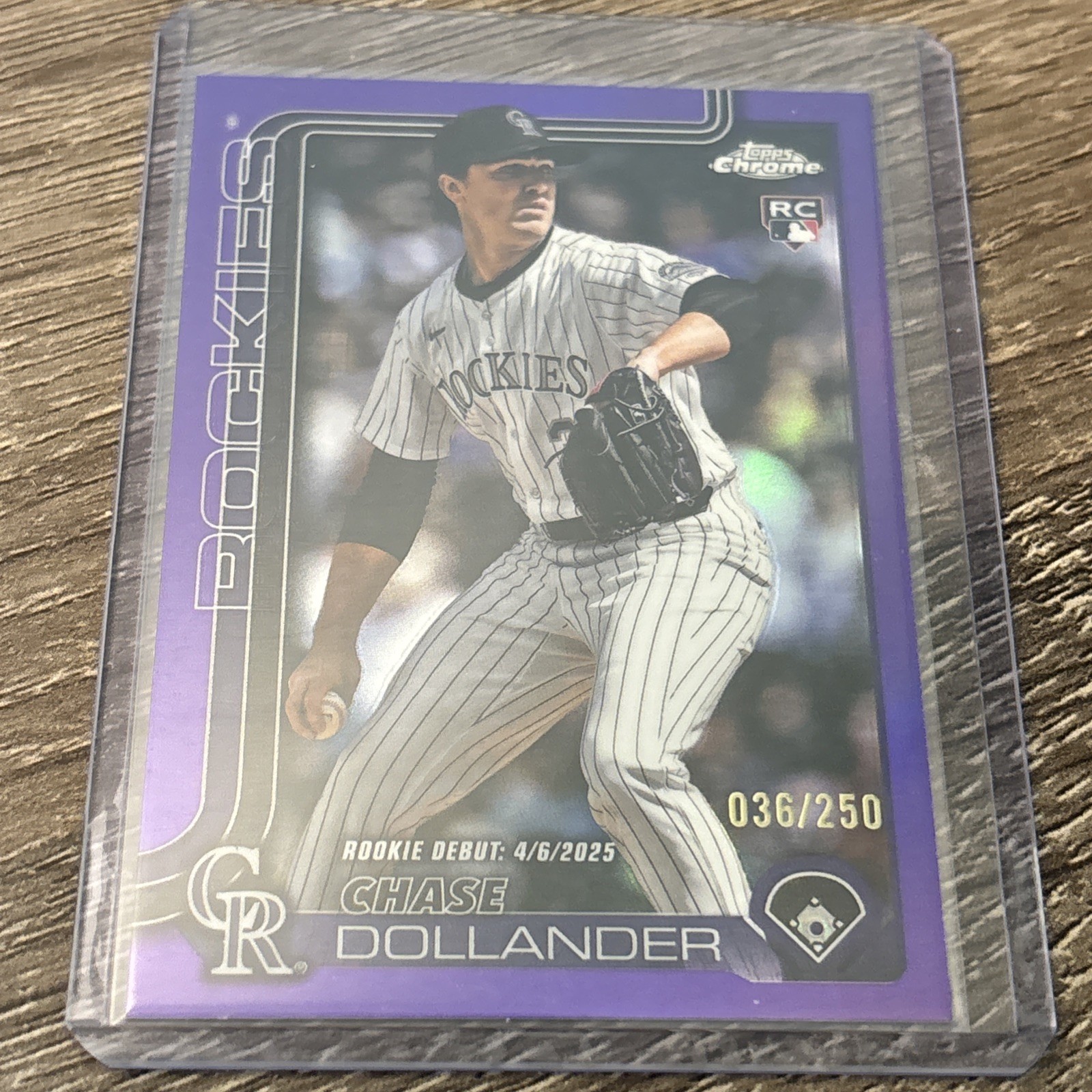 2025 Topps UpdateRookie Debut Chase Dollander #USC175 Purple Refractor /250 (RC)