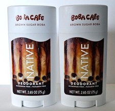 Lot of 2 Native Limited Edition Deodorants Boba Cafe Brown Sugar 2.65 Oz NEW