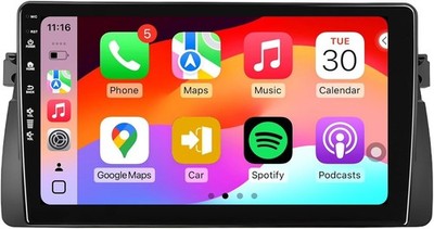 BMW E46 Car Stereo 9'' Android 13 Wireless CarPlay GPS Camera 1998-2006
