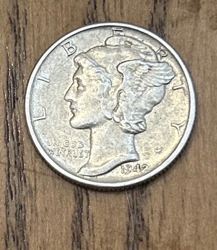 1942 Mercury Dime  About Uncirculated