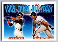 1993 Topps 1992 Topps All Stars Frank Thomas, Fred McGriff #401  Baseball Card